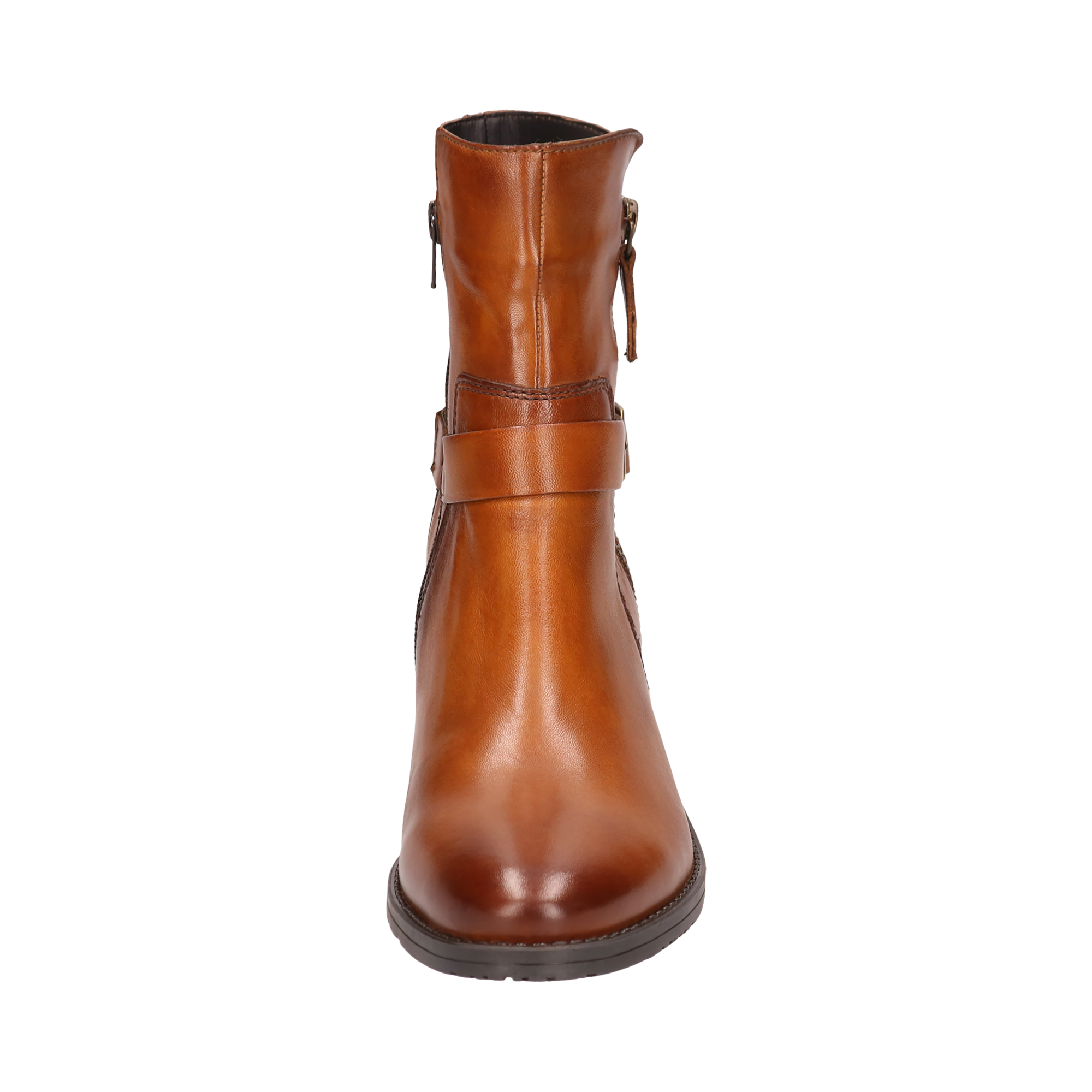 Leder Stiefeletten cognac