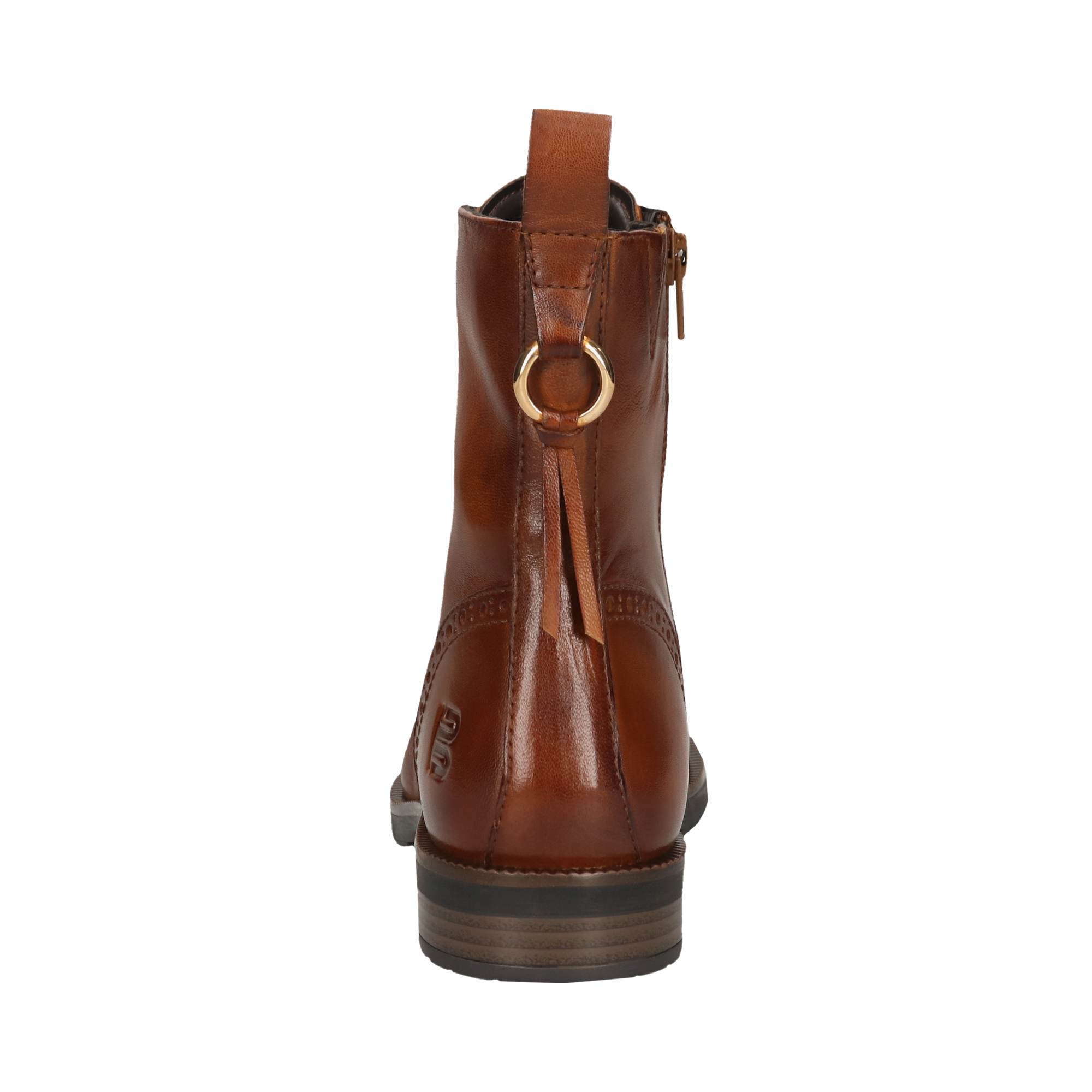 Leather Lace-up Boots cognac