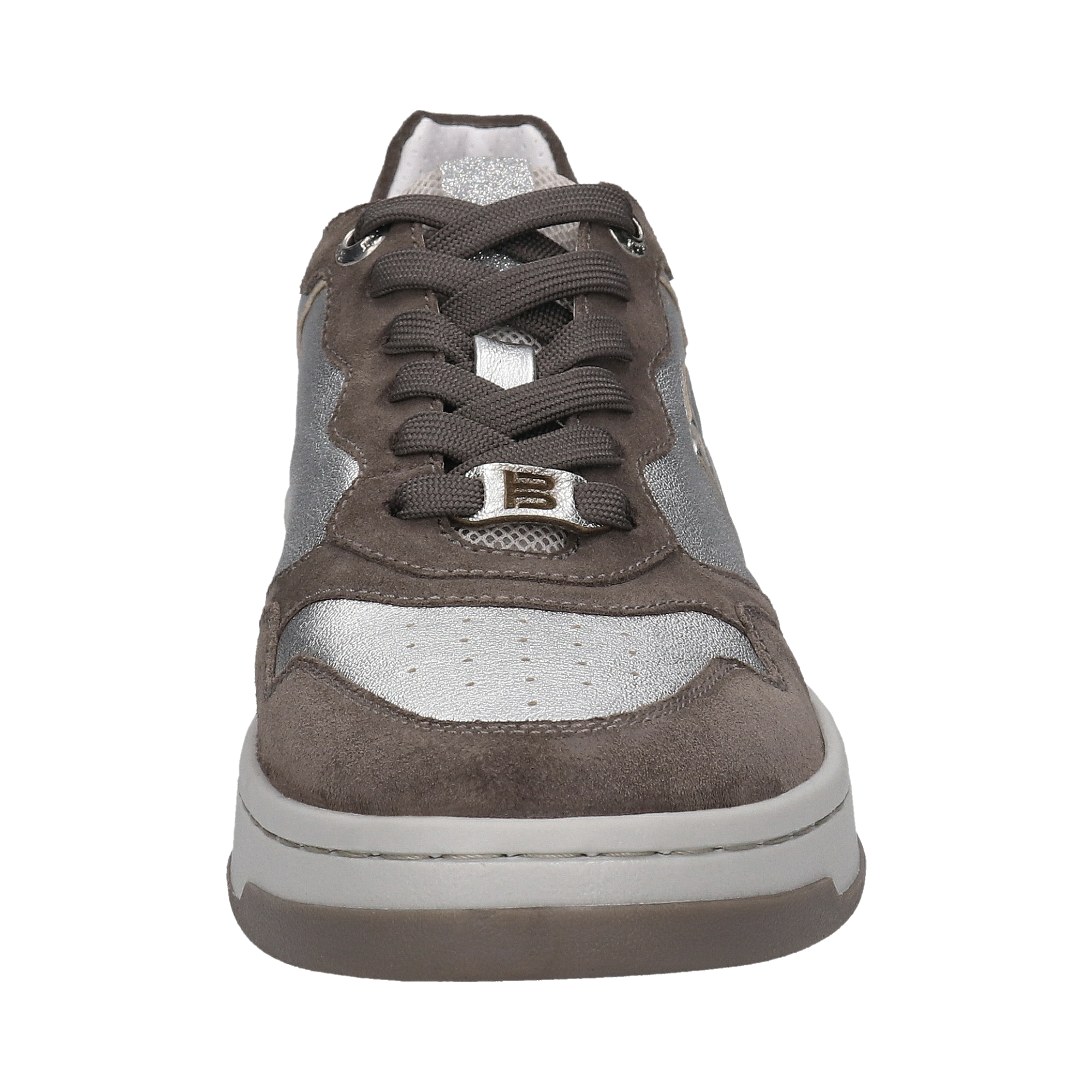 Leder Sneaker silber