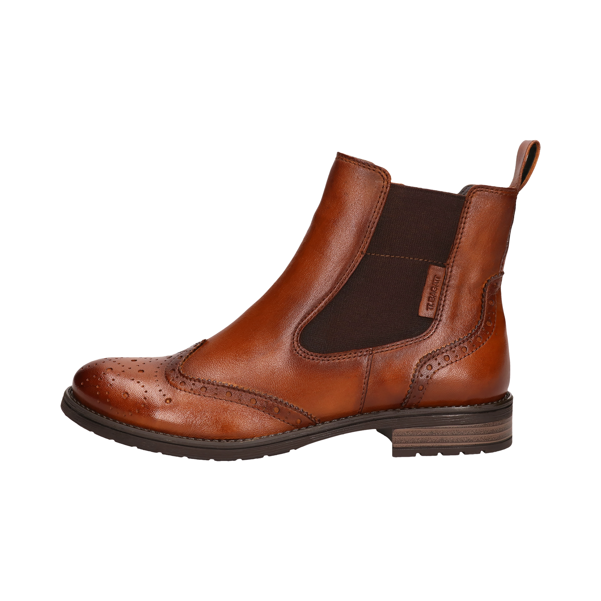 Leder Stiefel cognac
