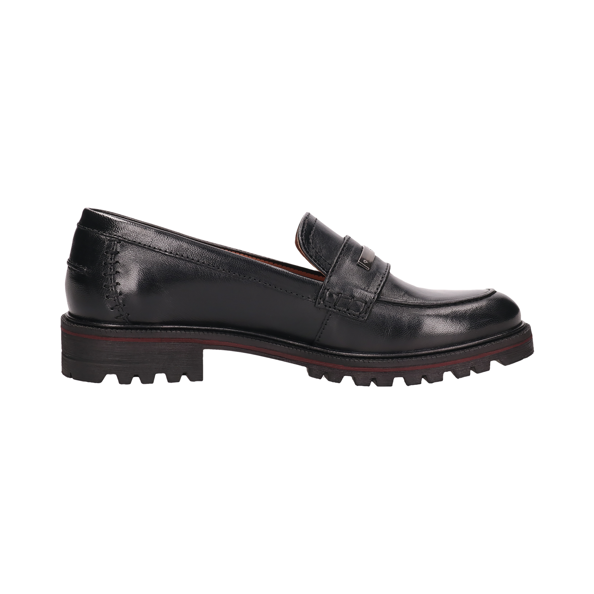 Leder Loafers schwarz