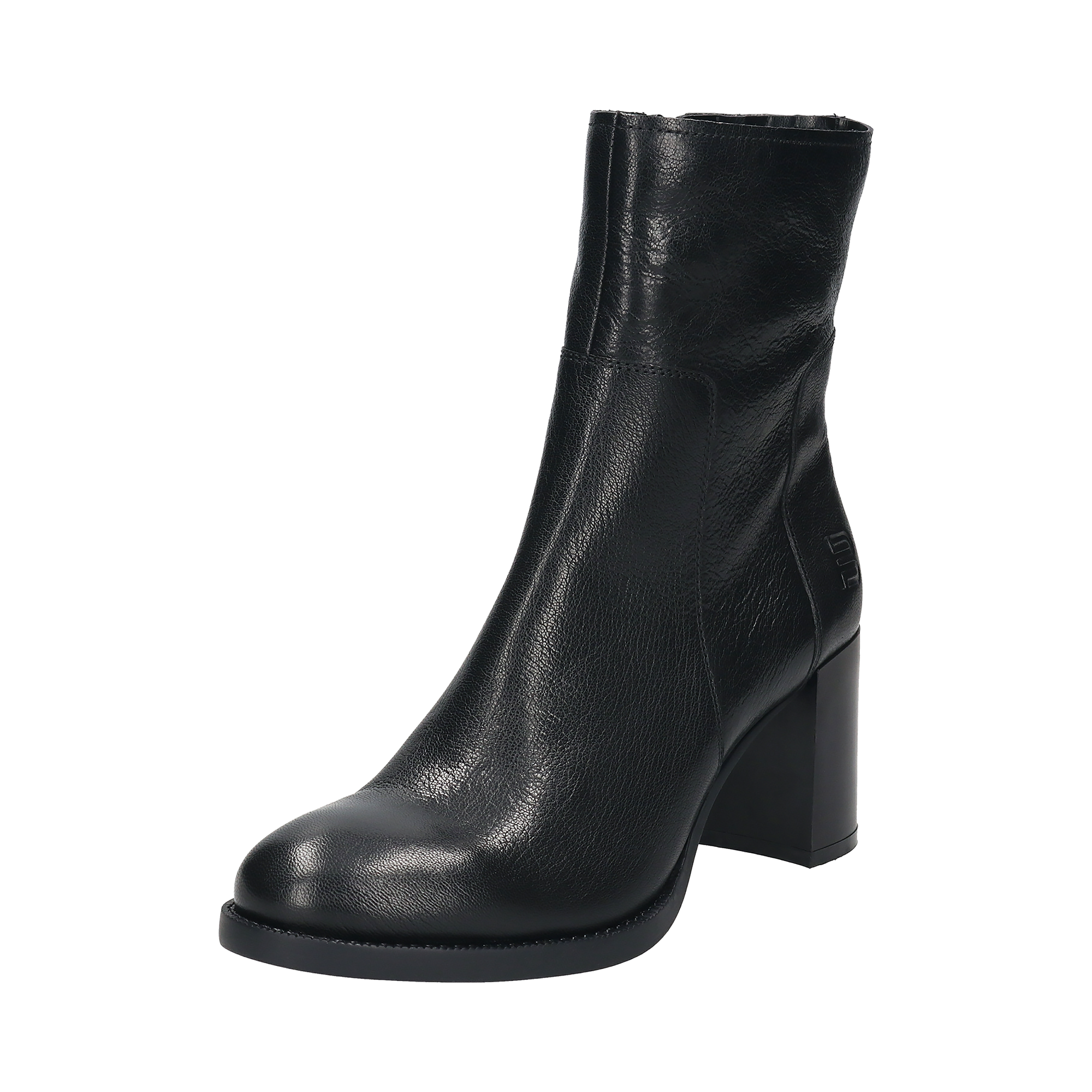 Leder Stiefeletten schwarz