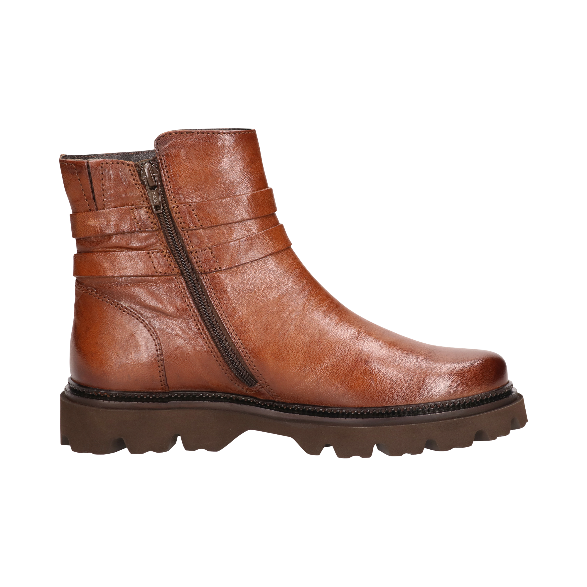 Leder Stiefel cognac