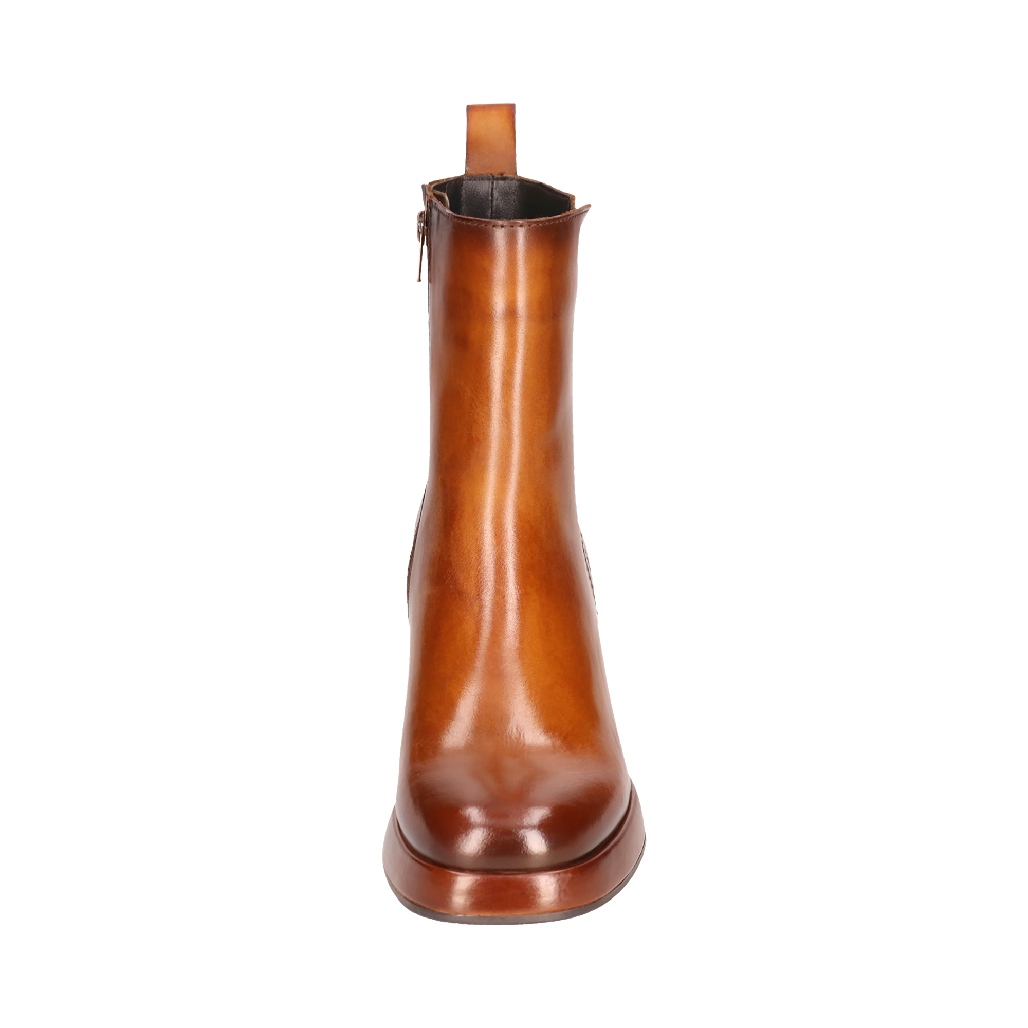 Leder Stiefeletten cognac