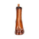 Leder Stiefeletten cognac