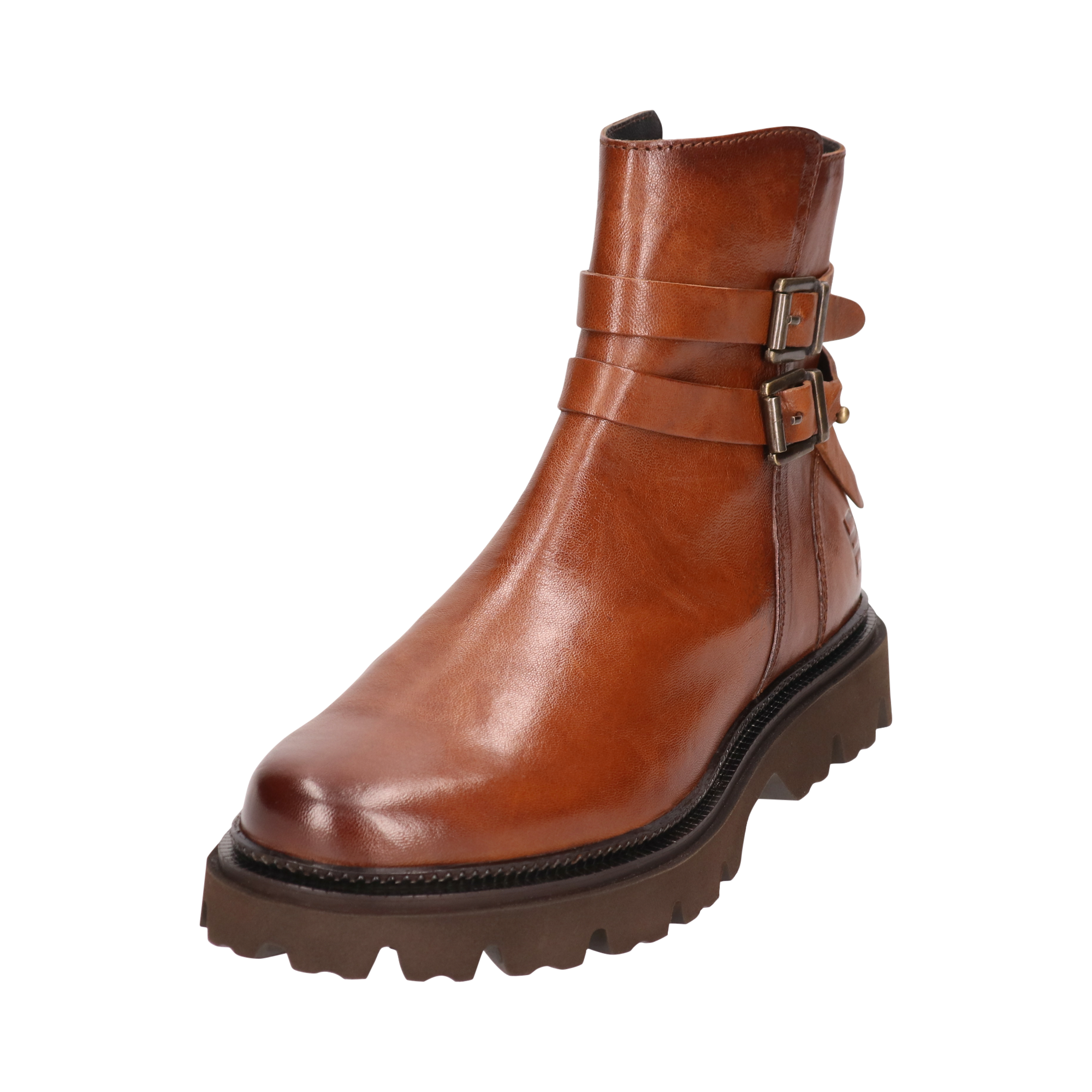 Leder Stiefel cognac