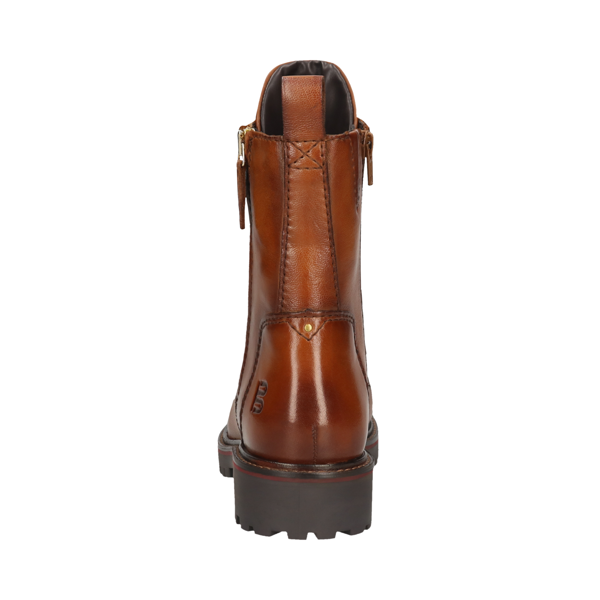 Leather Lace-up Boots cognac