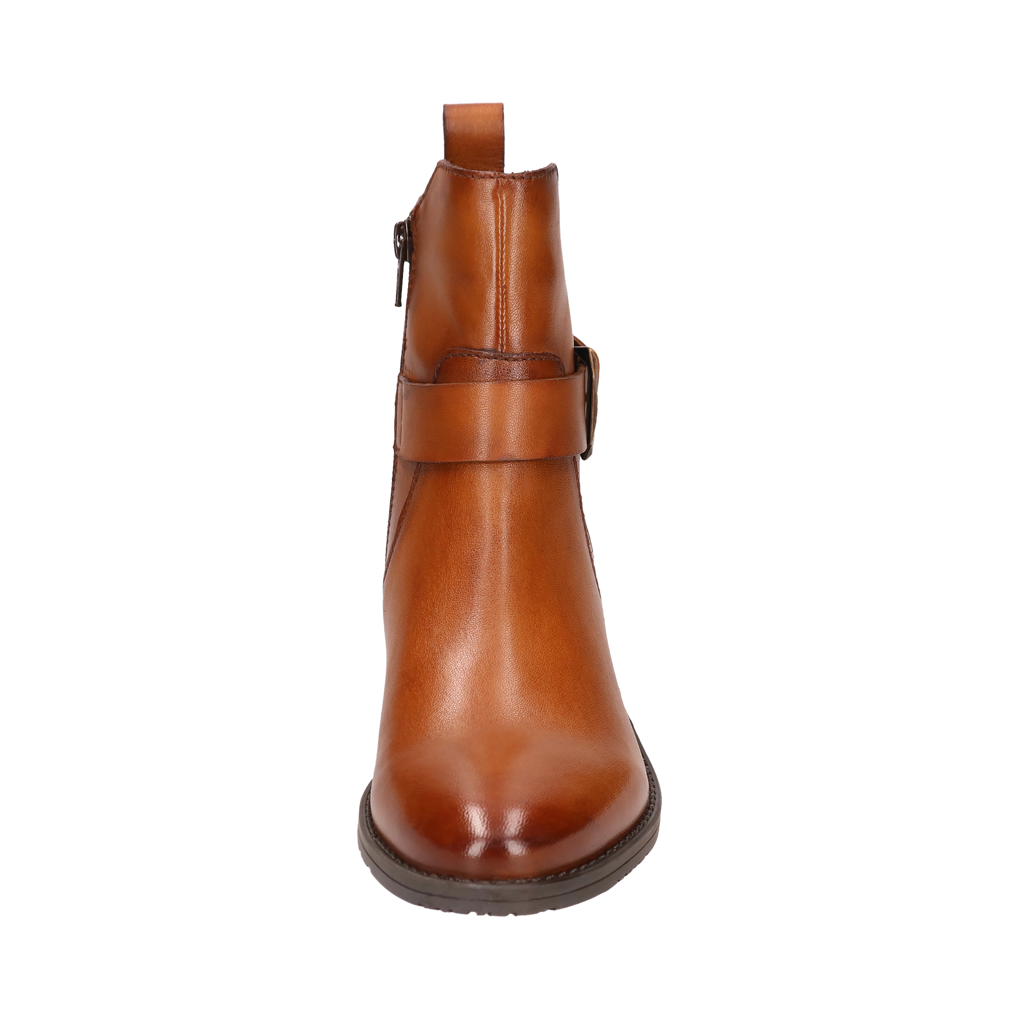 Leder Stiefeletten cognac