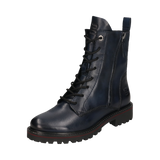 Leather Lace-up Boots dark blue