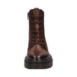 Leder Schnürstiefel cognac