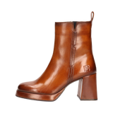 Leder Stiefeletten cognac