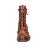 Leder Schnürstiefel cognac