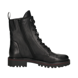 Leather Lace-up Boots black