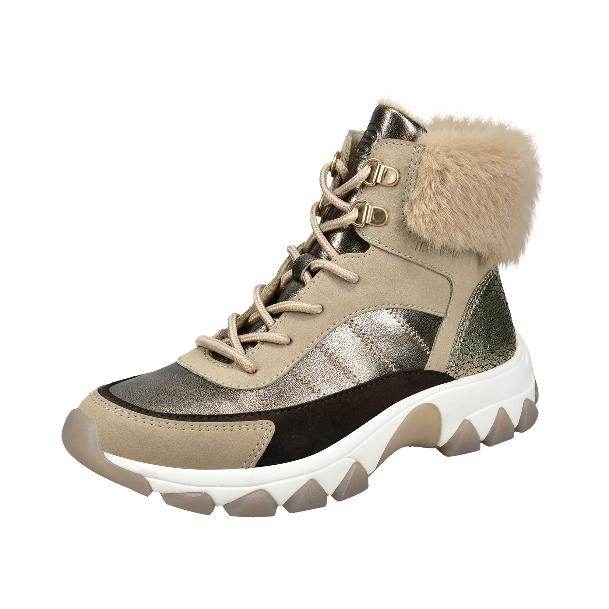 Lace-up Boots beige