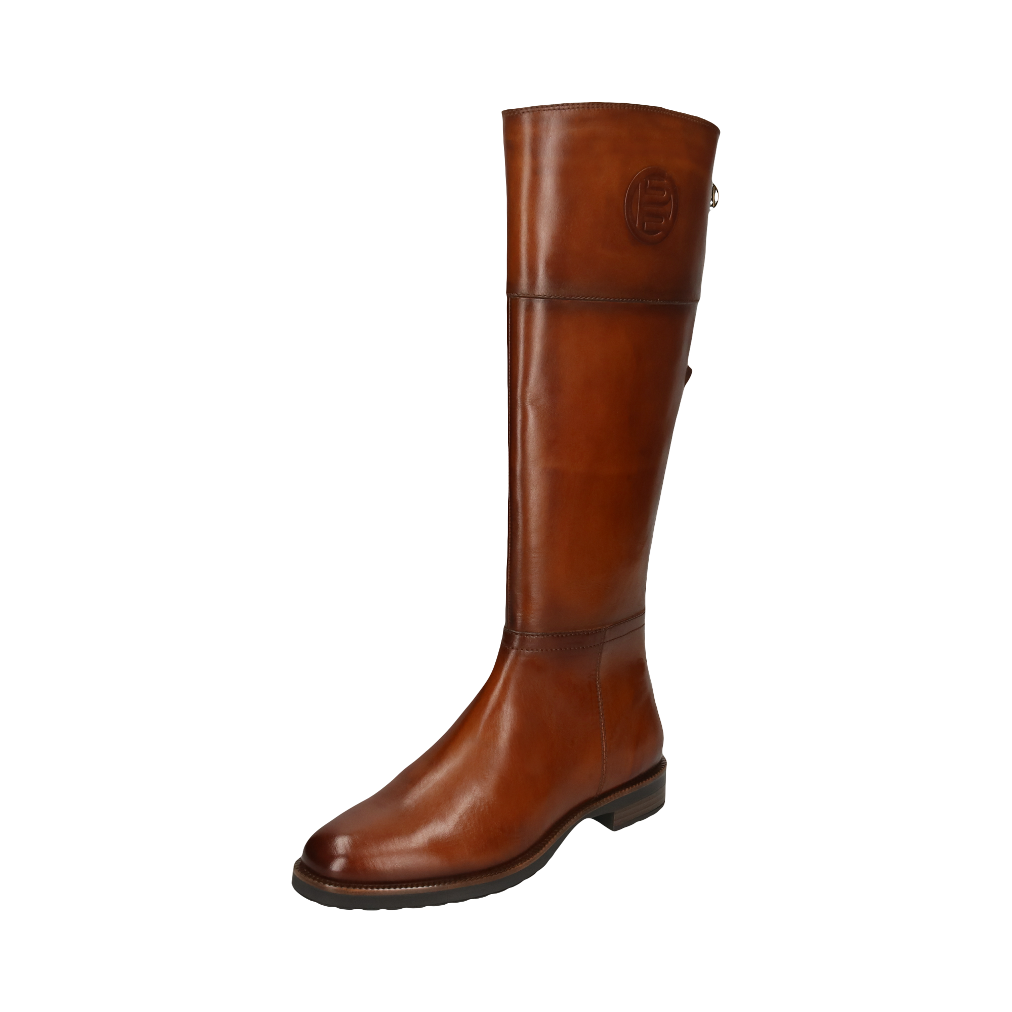 Leather Knee Boot cognac