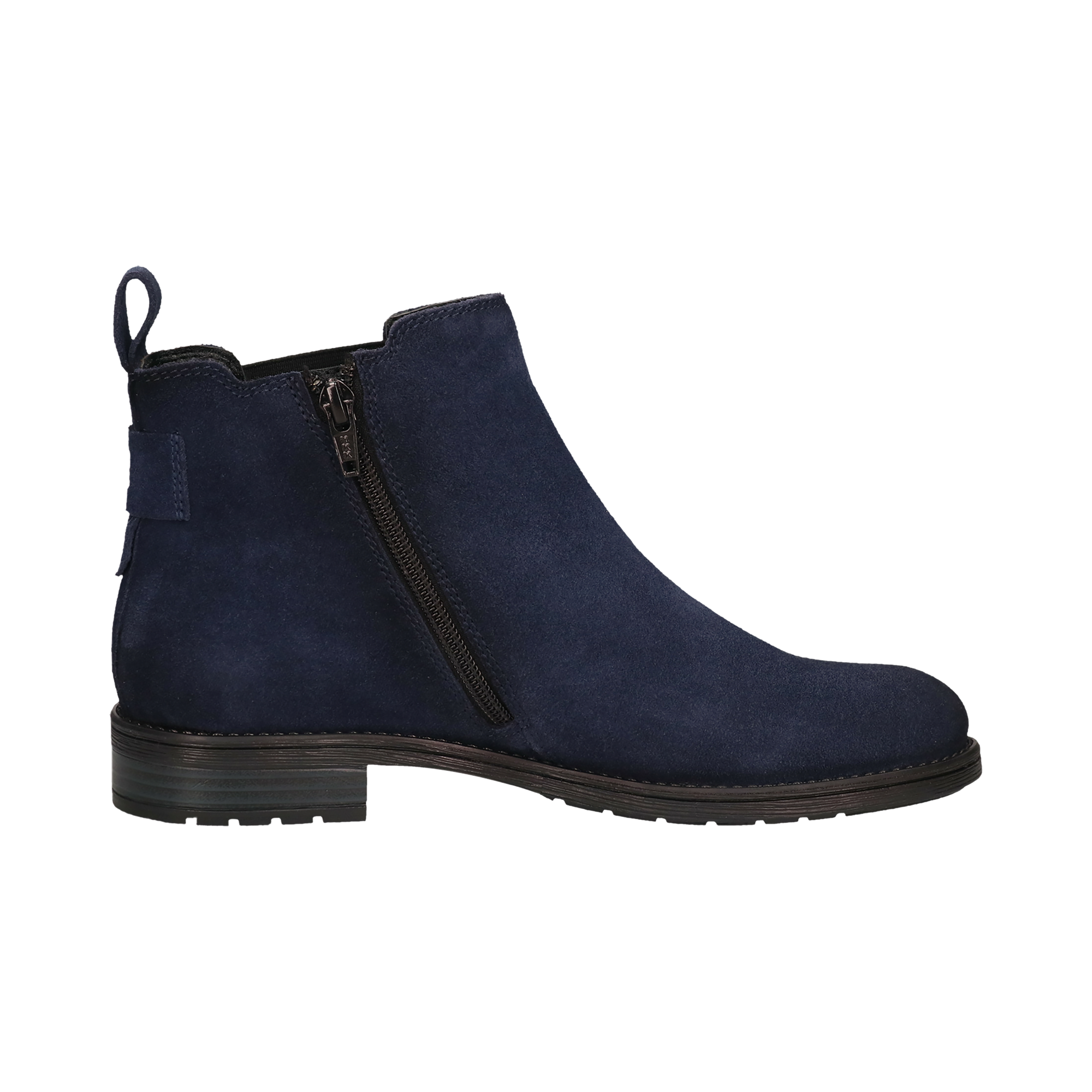 Leder Stiefel dunkelblau