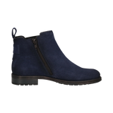 Leder Stiefel dunkelblau