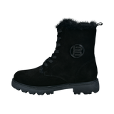 Leather Lace-up Boots black