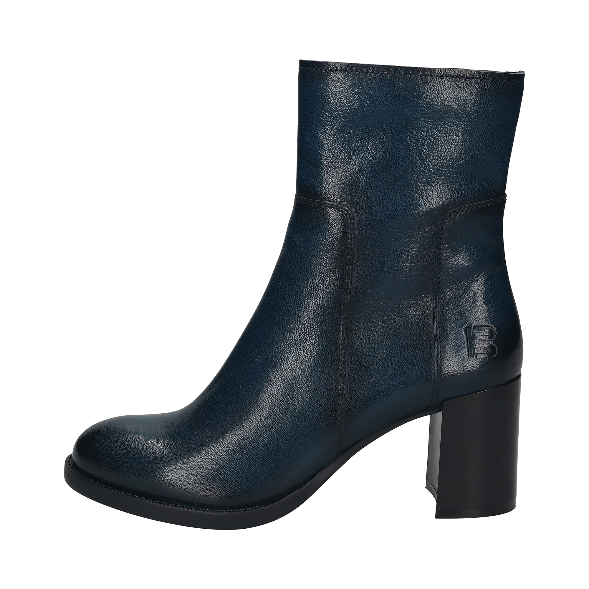 Leder Stiefeletten dunkelblau