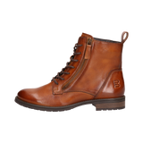 Leder Schnürstiefel cognac