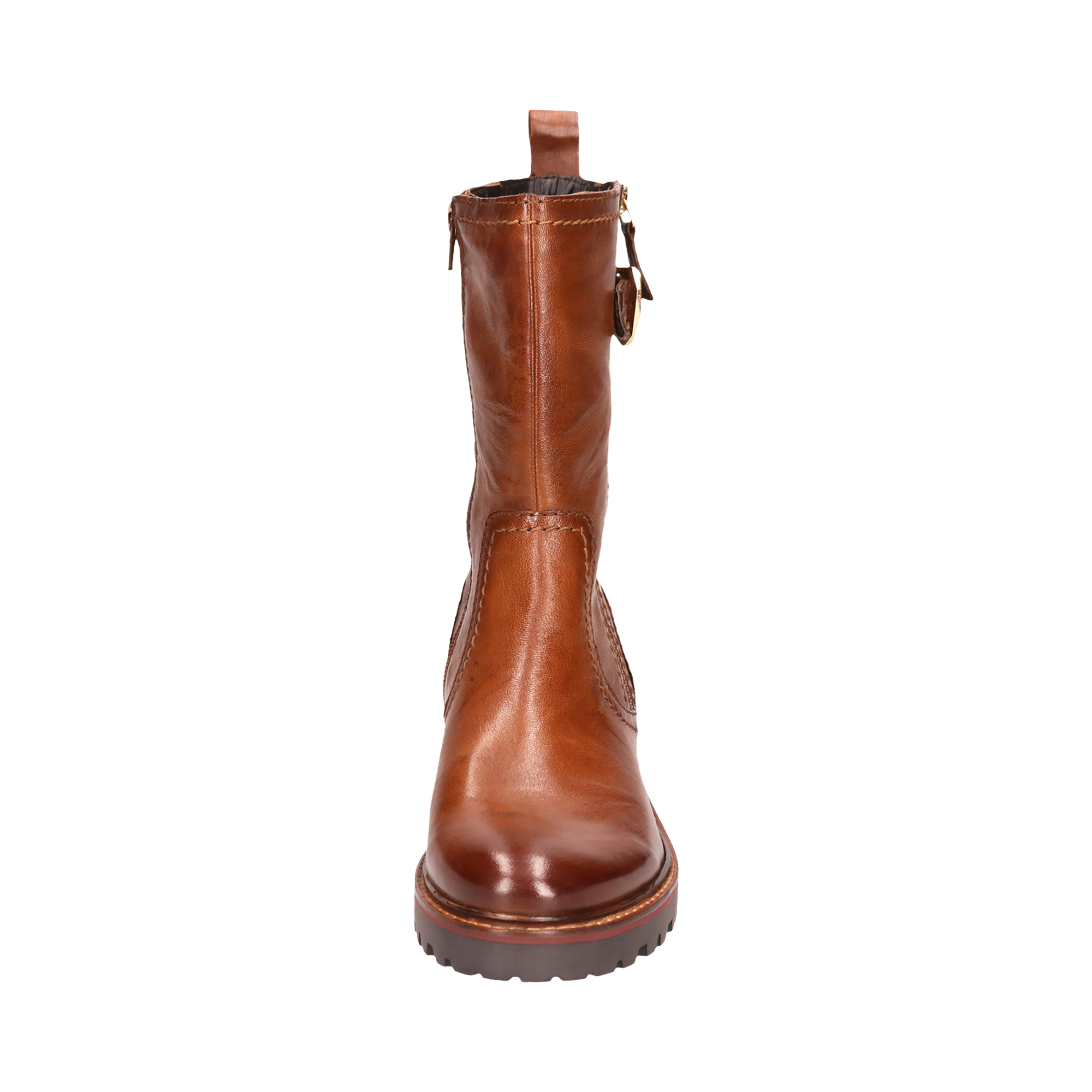 Leder Stiefel cognac