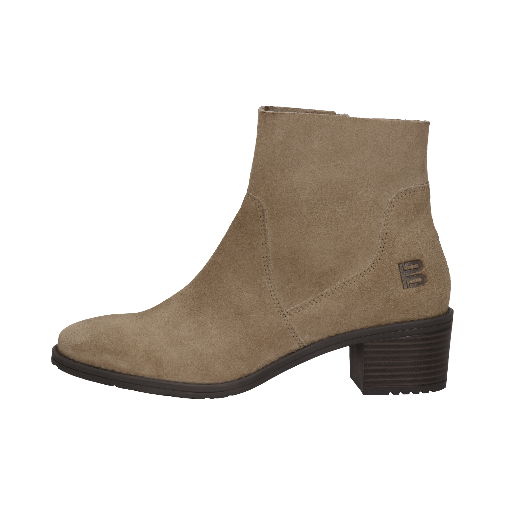 Leder Stiefeletten beige