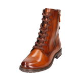 Leder Schnürstiefel cognac