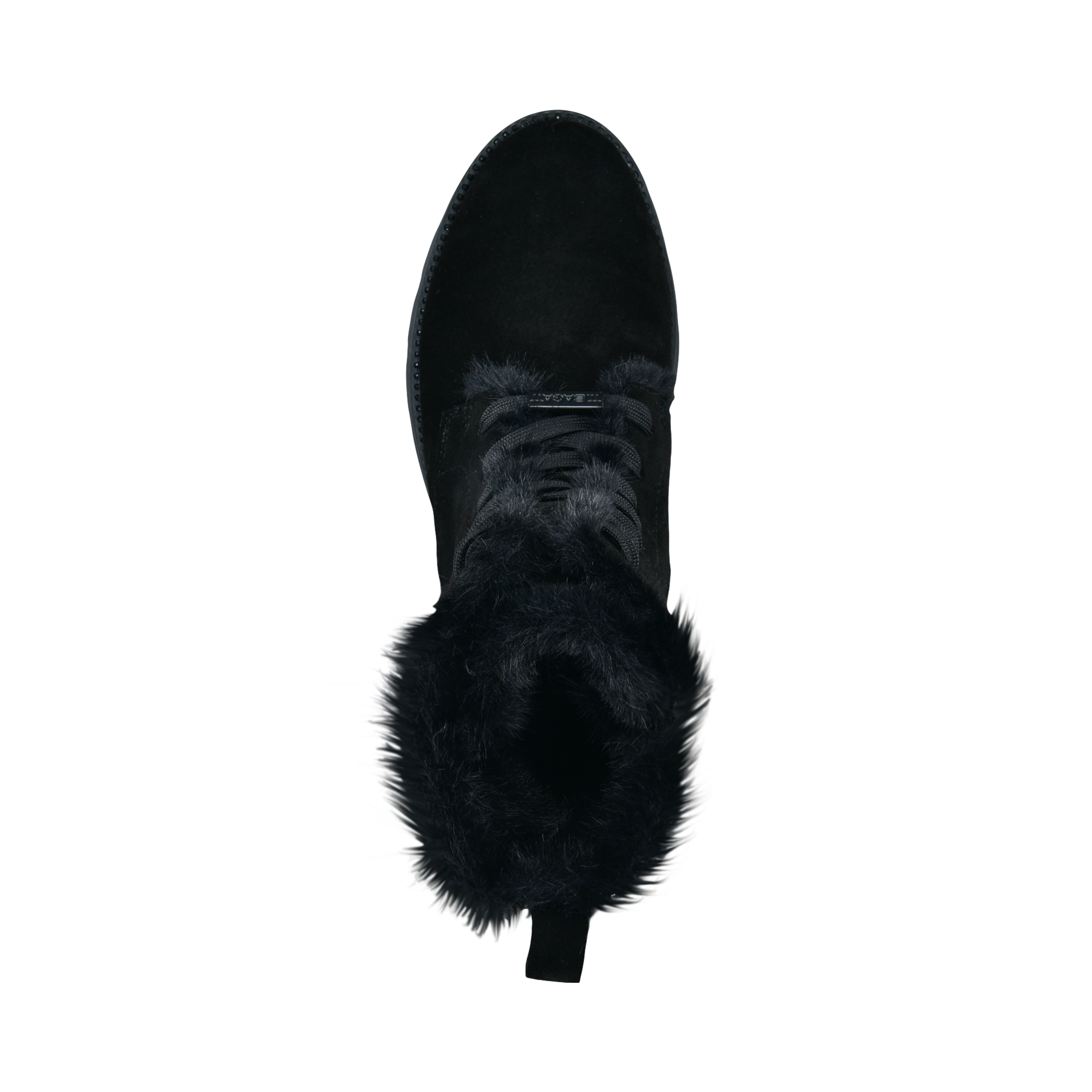 Leather Lace-up Boots black