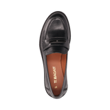 Leder Loafers schwarz