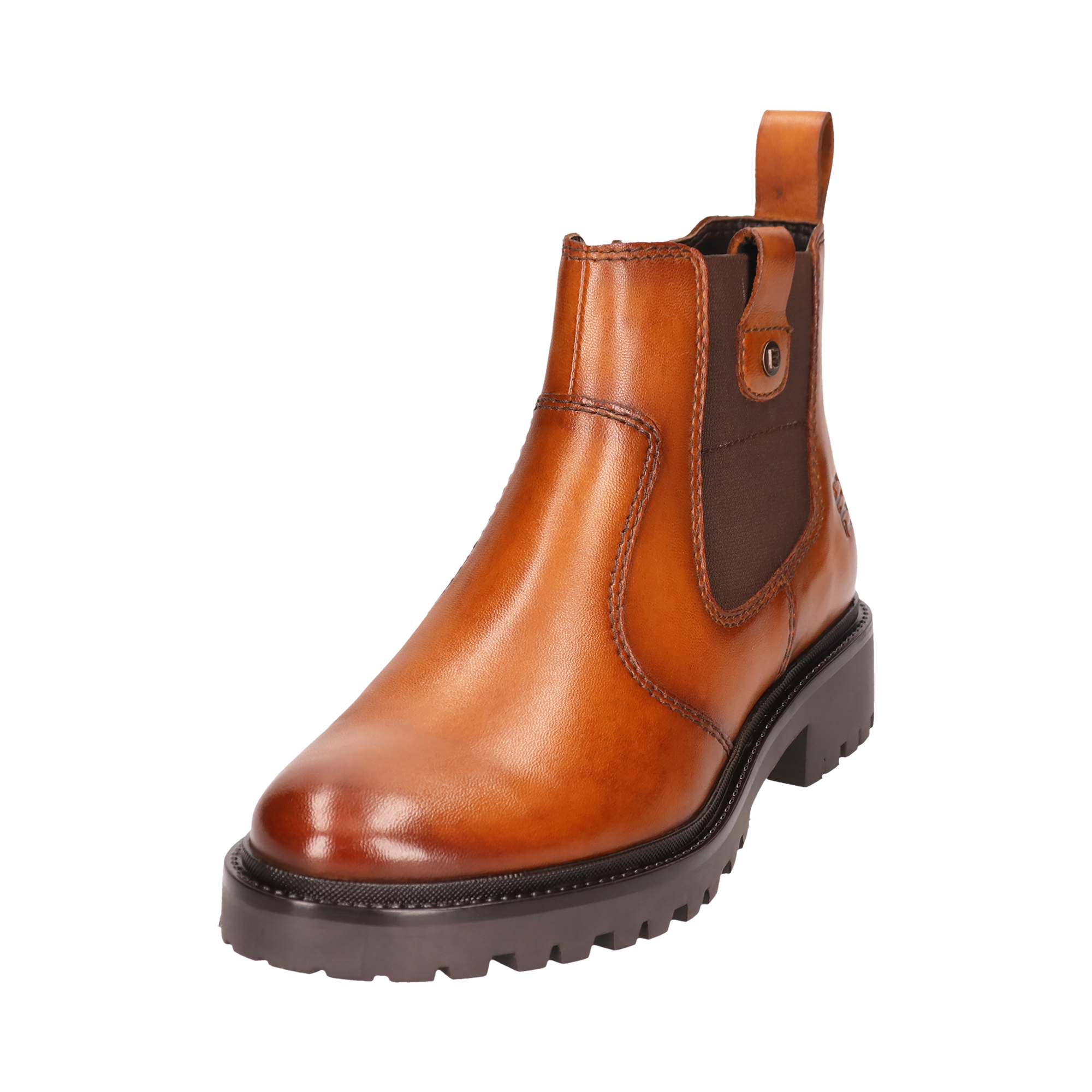 Leder Stiefel cognac