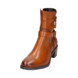 Leder Stiefeletten cognac