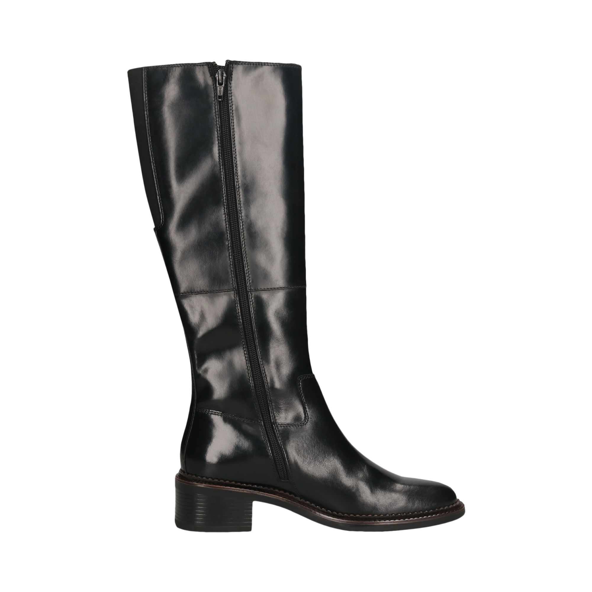 Leather Knee Boot black