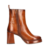 Leder Stiefeletten cognac