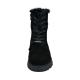 Leather Lace-up Boots black