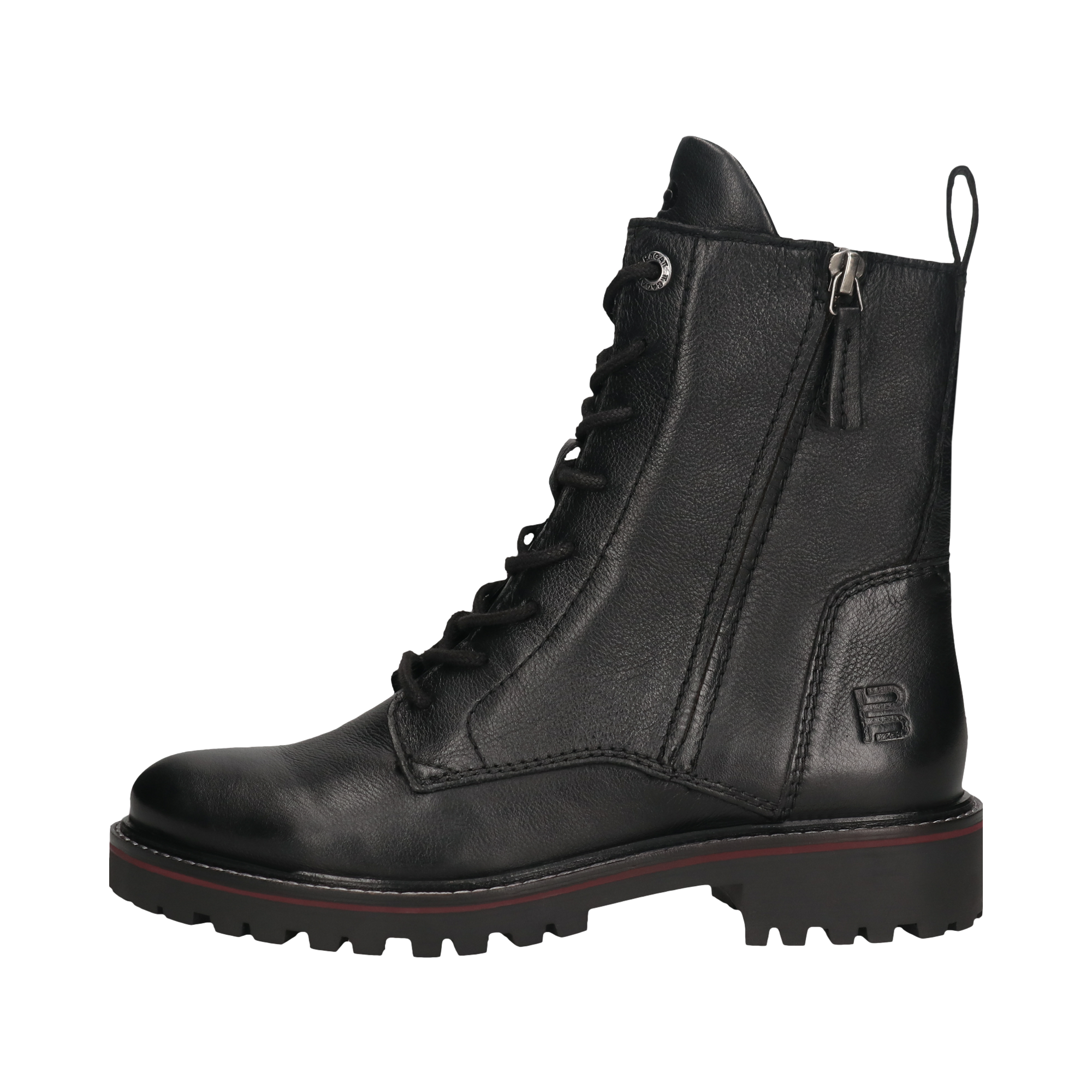 Leather Lace-up Boots black