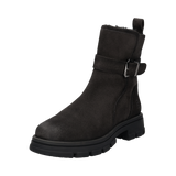 Leder Stiefel dunkelgrau