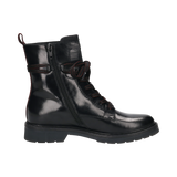 Leder Schnürstiefel schwarz