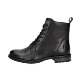 Leder Schnürstiefel schwarz