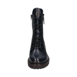 Leather Lace-up Boots dark blue