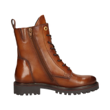 Leather Lace-up Boots cognac