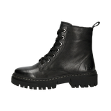 Leder Schnürstiefel schwarz