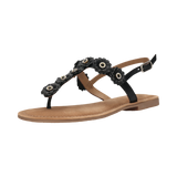 Leder Sandale schwarz