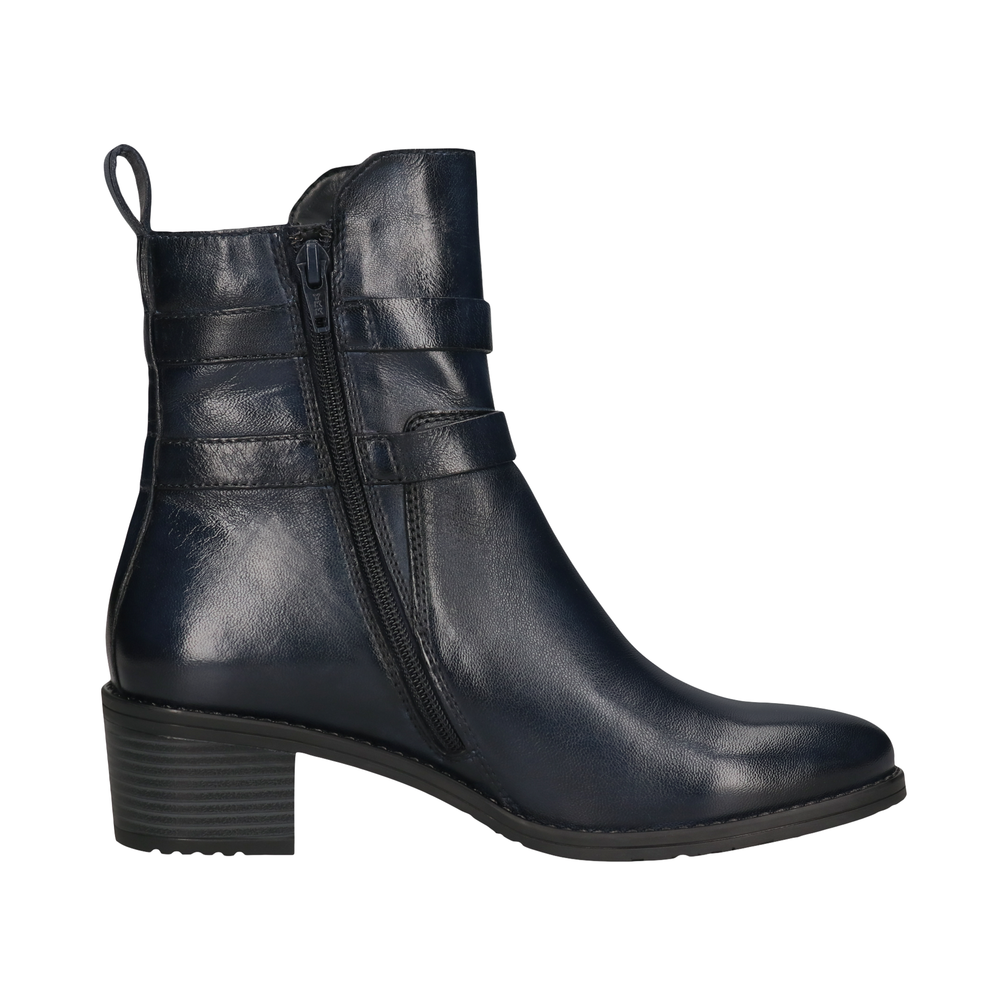 Leather Ankle Boots dark blue