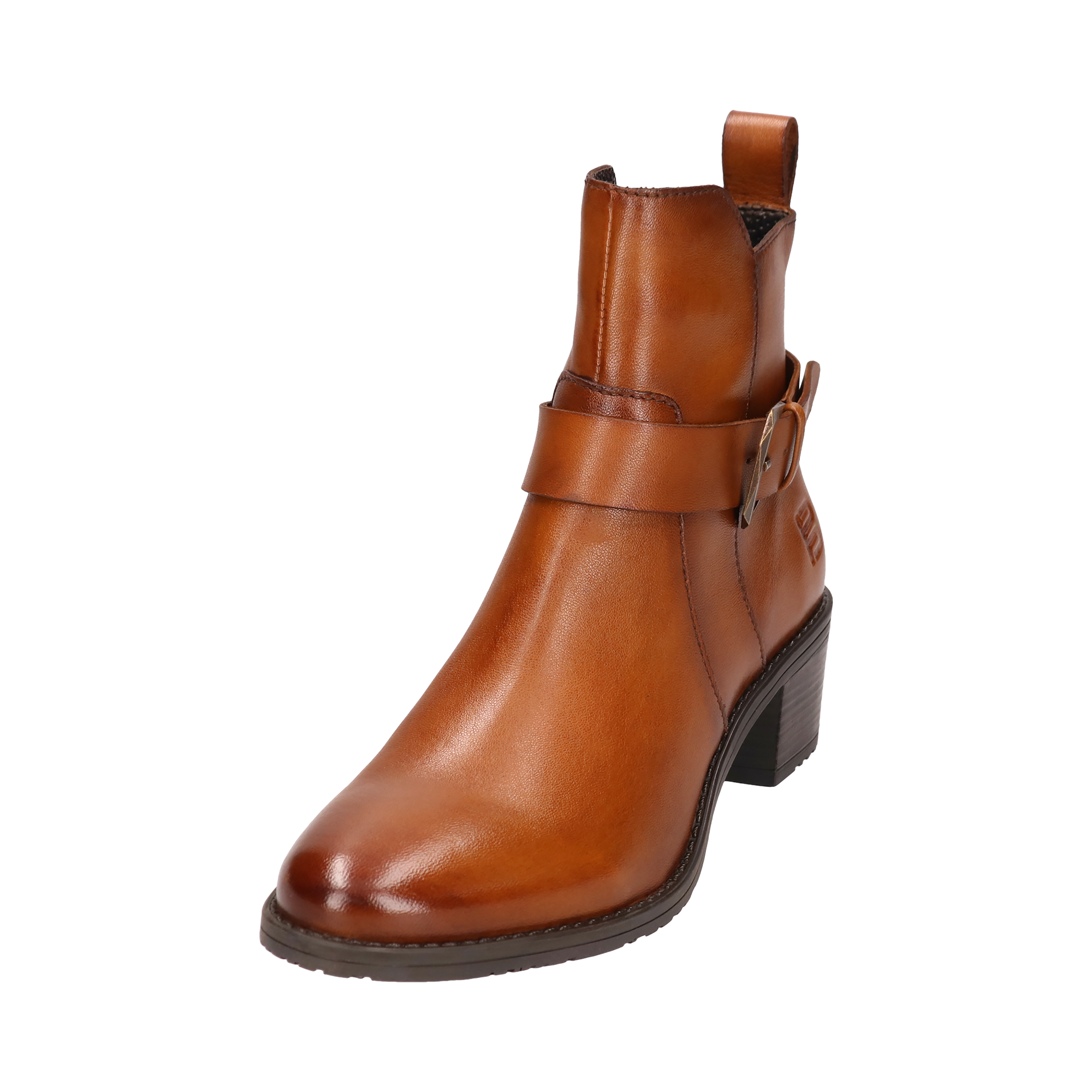 Leder Stiefeletten cognac