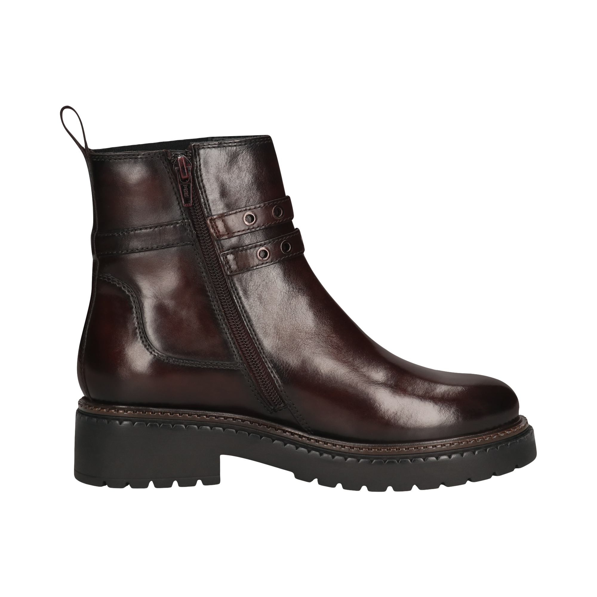 Leather Ankle Boots bordo