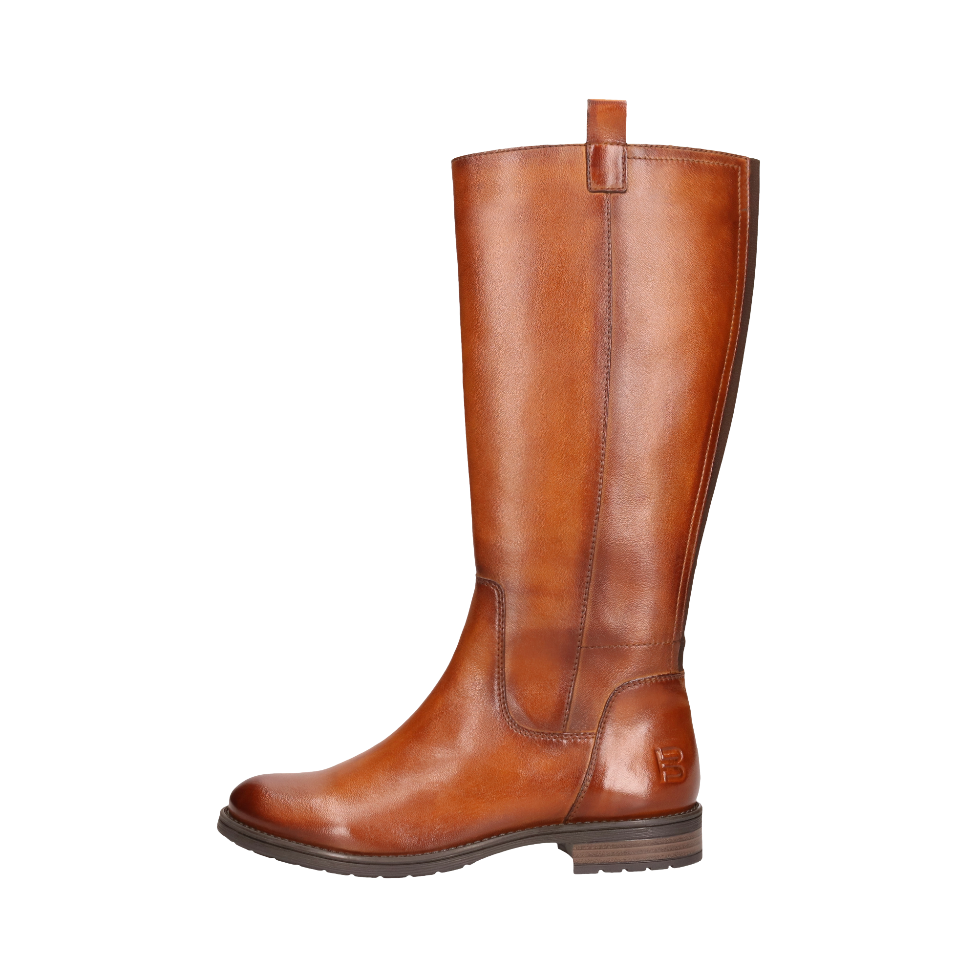 Leder Langschaftstiefel cognac