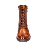 Leder Schnürstiefel cognac