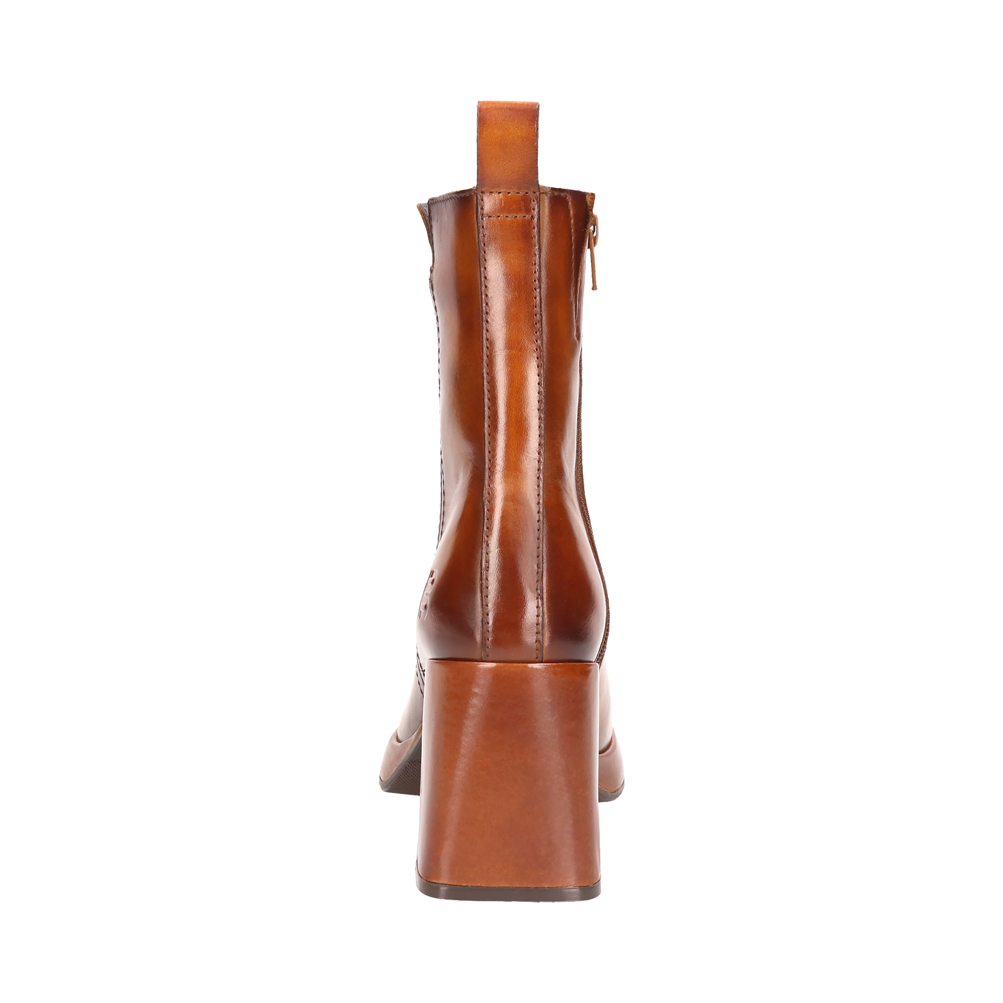 Leder Stiefeletten cognac