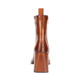 Leder Stiefeletten cognac