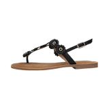 Leder Sandale schwarz